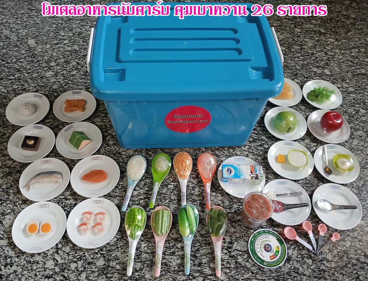โมเดลอาหารนับคาร์บ คุมเบาหวาน 29 รายการ (ชุดเล็ก) อาหารปลอม ผักผลไม้ปลอม